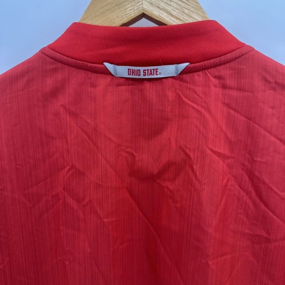 Nike Ohio State‎ Buckeyes Windbreaker Rain Jacket Mens Size Medium Red Vented M